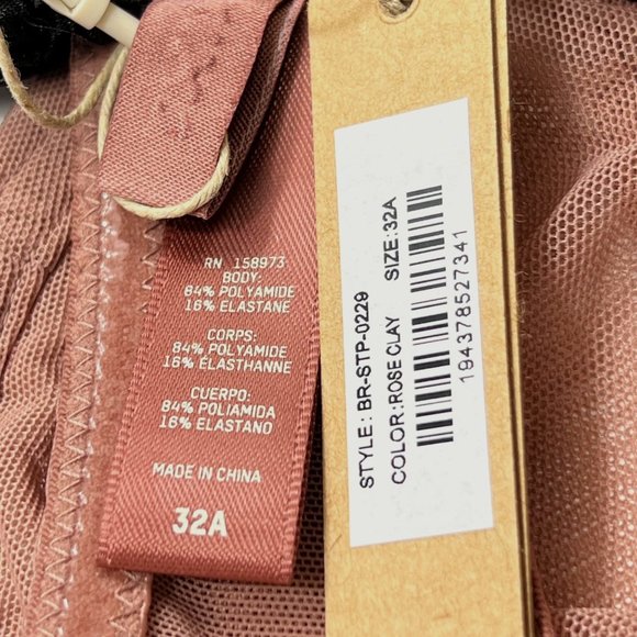 SKIMS Ultra Fine Mesh Strapless Bra Underwire Convertible 32A Rose Clay - Picture 9 of 11